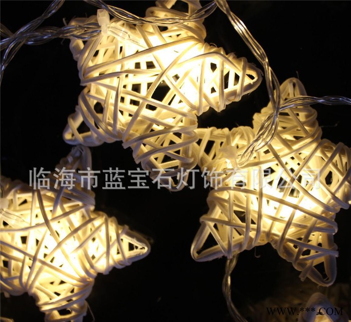 LED裝飾燈串 藤愛(ài)心婚禮圣誕彩燈串 太陽(yáng)能電池 工藝品燈串