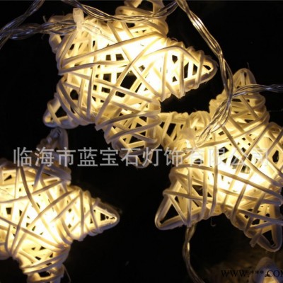LED裝飾燈串 藤愛(ài)心婚禮圣誕彩燈串 太陽(yáng)能電池 工藝品燈串