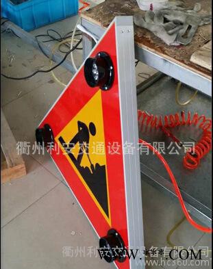 出口**款式太陽能施工警示三角標牌帶3*100mm警示燈