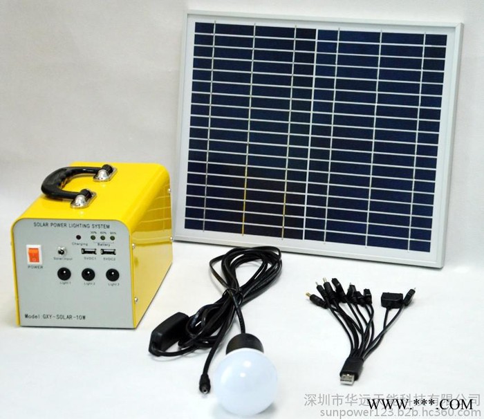 20W太陽能手機充電器，太陽能小型發電系統，野外太陽能小型發電照明系統