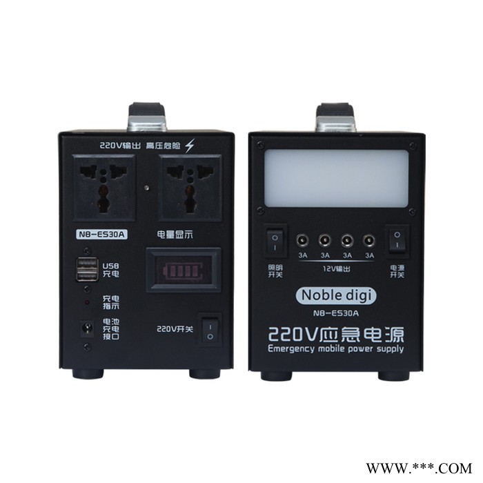 NOBLE DIGIN-30 220V移動電源戶外太陽能應急電源筆記本蓄電池備用電源野外照明電源戶外野營旅行應急移動電源