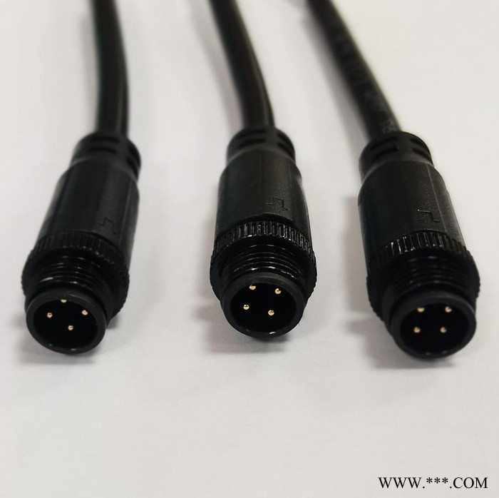 龍之翼生產廠家TPU彈力線，四芯防水電線插頭信號傳輸彈簧線。航空防水插頭，光伏連接器插頭