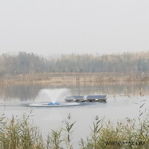 如克供應光伏河道新能源曝氣機 超大流量景觀噴泉曝氣機 可帶七彩燈光效果