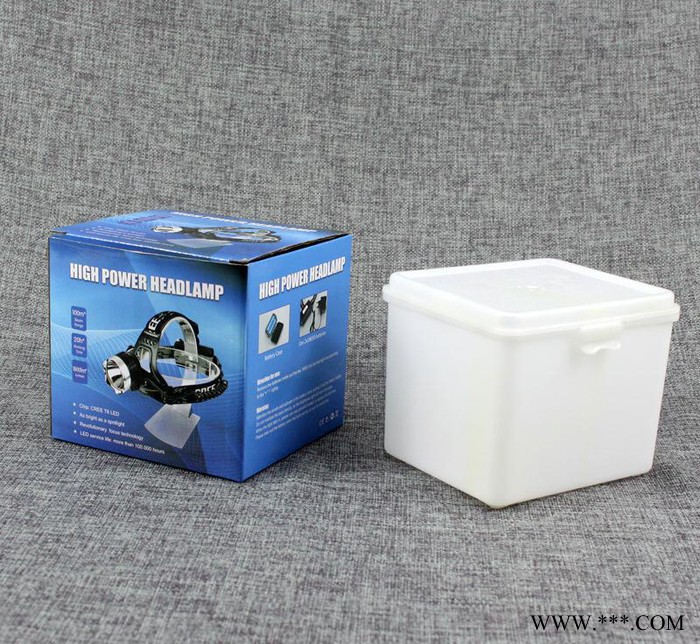 【羅門配件】LED塑料鋰電池收納盒  方形強(qiáng)光頭燈保護(hù)盒