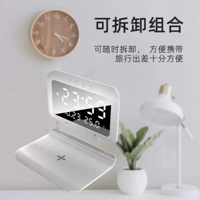 新款折疊鬧鐘手機(jī)無(wú)線充電器電子臺(tái)歷時(shí)鐘無(wú)線充日歷溫度計(jì)現(xiàn)貨