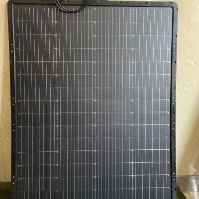 150W半柔性太陽能光伏板陽臺(tái)圍欄輕質(zhì)組件單晶硅充電板組件