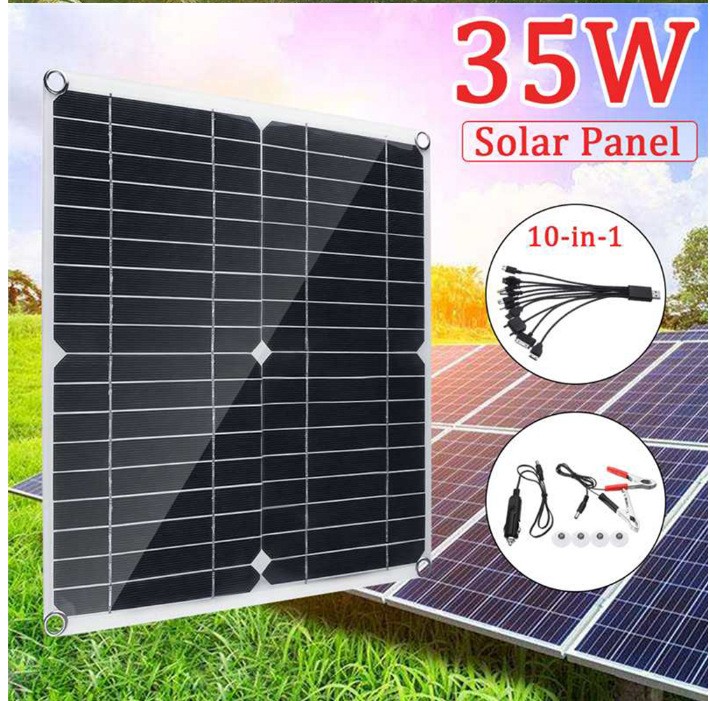 20W 蓄電池太陽能充電器 18V 50W 戶外太陽能板船電池充電器 組件