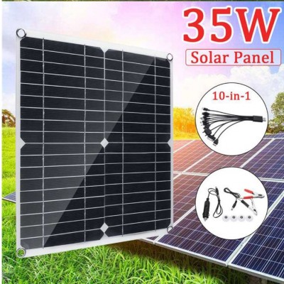 20W 蓄電池太陽能充電器 18V 50W 戶外太陽能板船電池充電器 組件