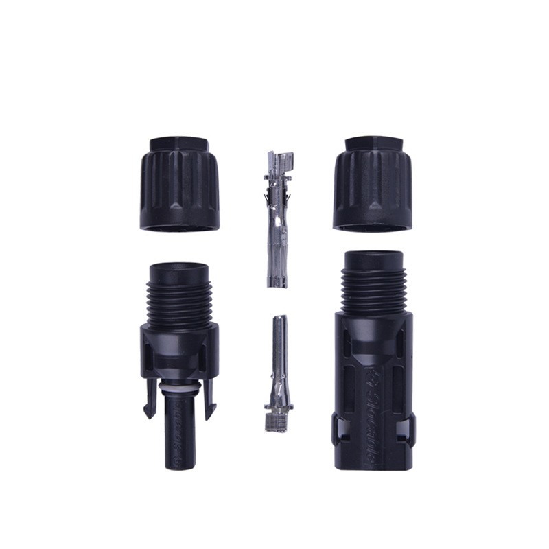 廠家供應(yīng)MC4光伏連接器TUV CE認(rèn)證光伏直流接頭端子公母座連接頭