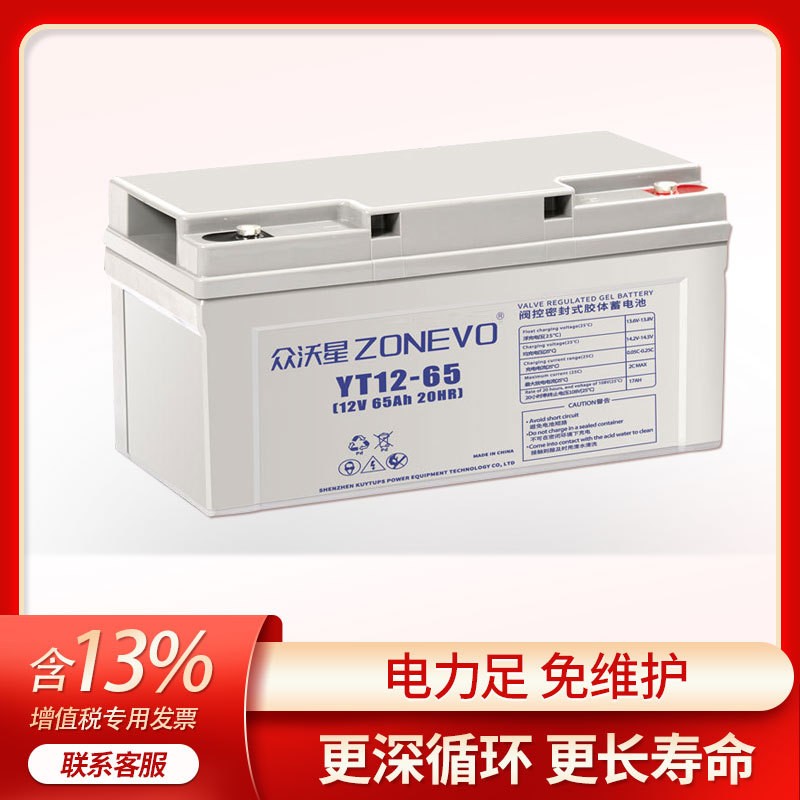 山東UPS蓄電池12V65AH鉛酸免維護(hù)光伏膠體太陽能蓄電池鋰電池廠家