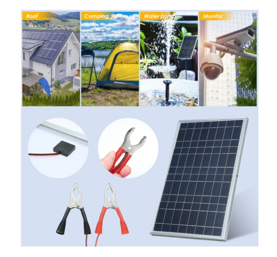 30W 單晶太陽能充電器 12V&18V 便攜式太陽能戶外發電板/ IP65防