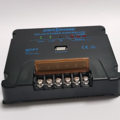 20A MPPT 太陽能控制器 12V 24V 自動檢測