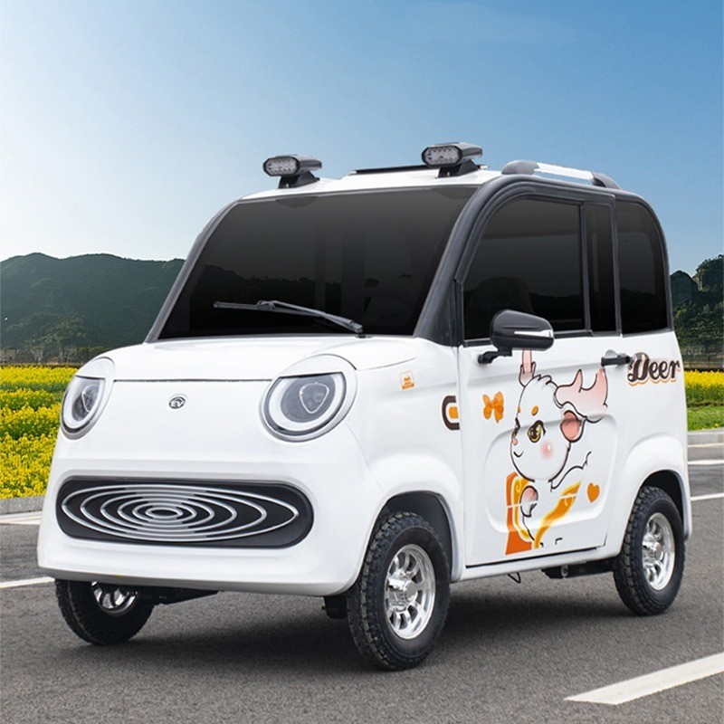 電動(dòng)四輪車家用女士小型成年人新能源老頭樂油電接送代步電瓶車