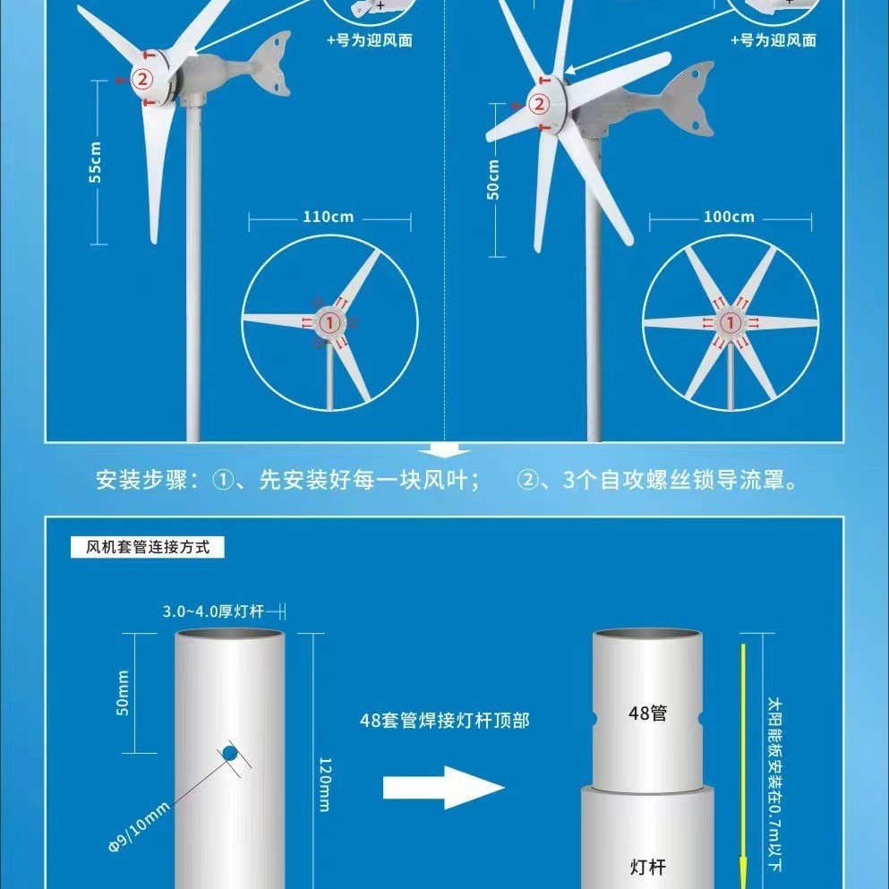 小型風力發電機風力發電機太陽能發電機風能發電S型風力發電機