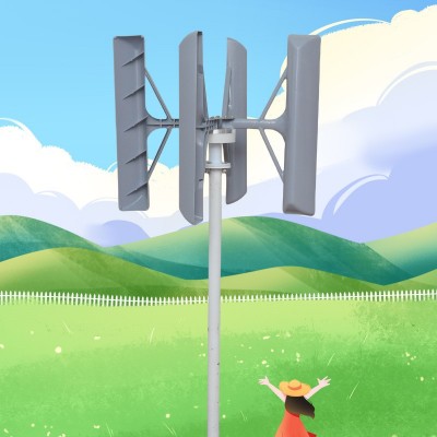 H型 小型垂直軸風(fēng)力發(fā)電機(jī) 6V風(fēng)光互補(bǔ)路燈12V 船用監(jiān)控路燈
