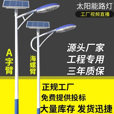 6米30W一體化道路燈新農村led庭院燈太陽能路燈戶外挑臂路燈廠家