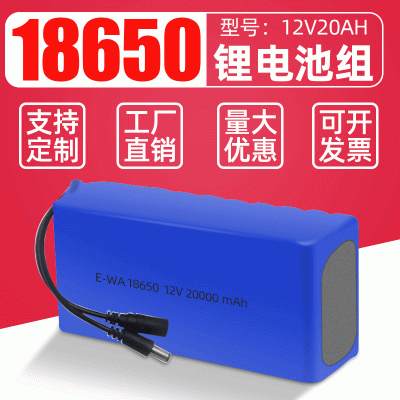 鋰電池批發12V20AH 大容量可充電探魚器LED燈熒光板太陽能鋰電瓶