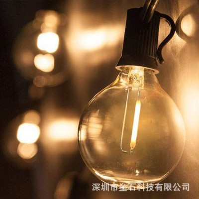 2W太陽(yáng)能G40LED燈串帶紅外遙控RF無(wú)線(xiàn)遙控花園庭院圍欄裝飾照明燈