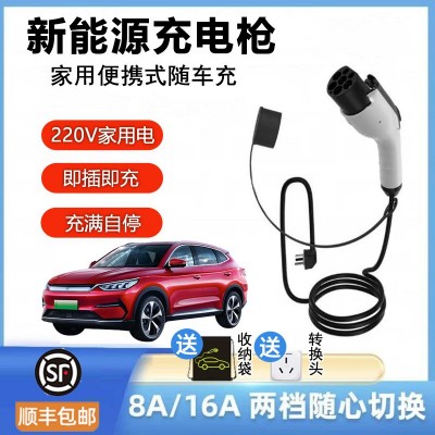 新能源充電槍器樁電動汽車隨車充家用便攜式免接地線比亞迪特斯拉