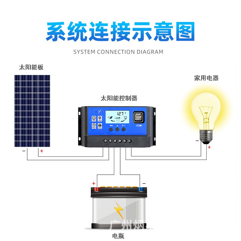 太陽能控制器PWM廠家40A大電流高效充放電電流顯示