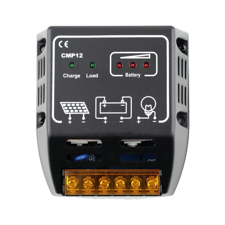 跨境熱賣(mài)12V/24V自適應(yīng)10A戶(hù)用型太陽(yáng)能控制器CMP12帶電流保護(hù)