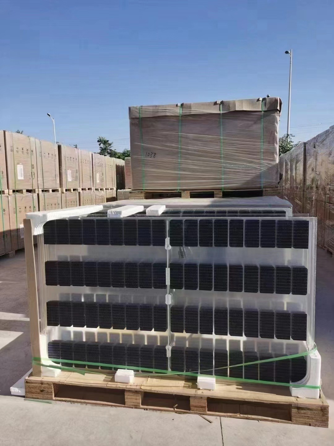 120W雙玻組件太陽能電池板陽光房發電單晶太陽能板高透光雙層玻璃