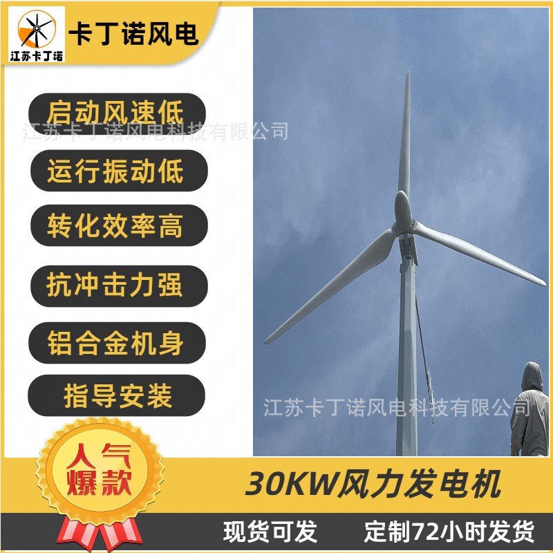 廠家直銷 定制30KW水平軸風力發(fā)電機 并網(wǎng)送控制器家用發(fā)電機