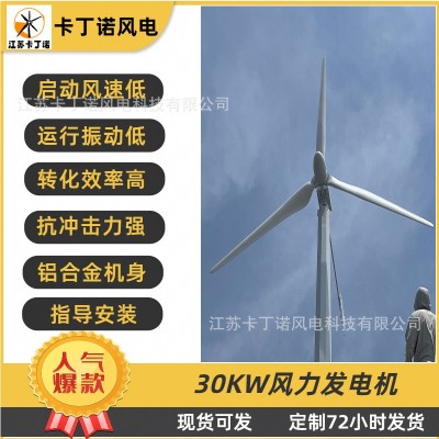 廠家直銷 定制30KW水平軸風力發電機 并網送控制器家用發電機