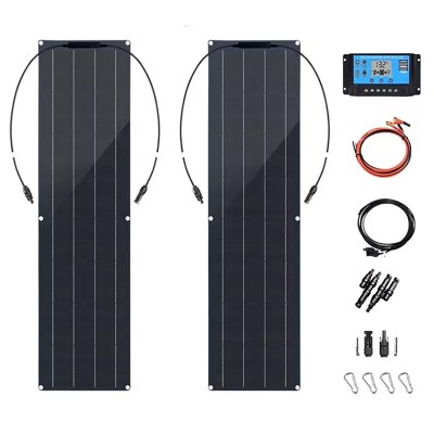 太陽(yáng)能板50W100W太陽(yáng)能電池板太陽(yáng)能光伏系統(tǒng)屋頂房車RV輪船充電
