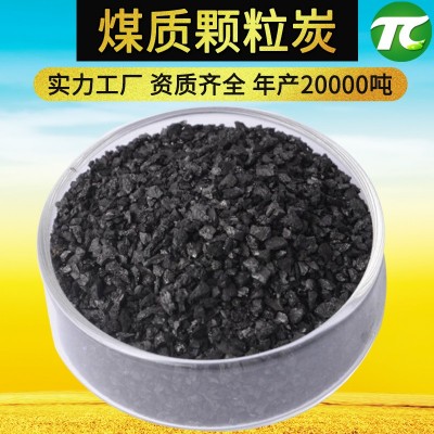 煤質顆?；钚蕴?-30目自來水廠水處理水族魚缸壓塊煤質破碎顆粒炭