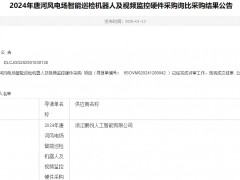 2024年唐河風電場智能巡檢機器人及視頻監控硬件采購詢比采購結果公告